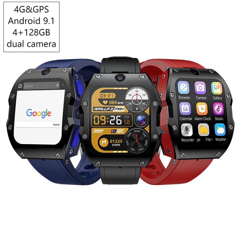 Smart Watch - 4G Android スマートウォッチ 4+128GB GPS デュアルカメラ