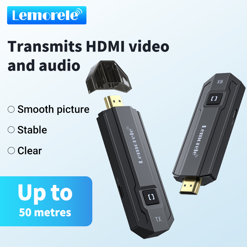 Hdmi Adapter - Lemorele ワイヤレスHDMI送受信機 ビデオ伝送キット エクステンダー 50m ビデオトランシーバー