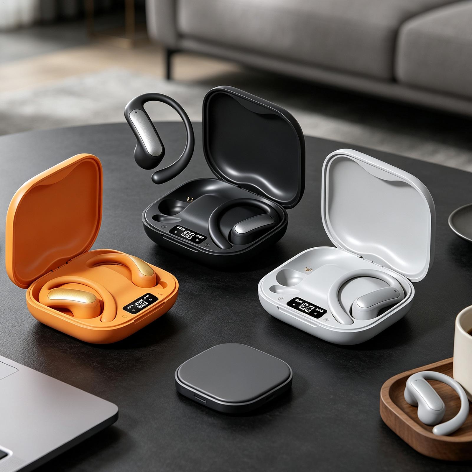 Headphones Wireless - 翻訳ヘッドホン デジタルディスプレイ AI オープンイヤー トランスレーター イヤホン