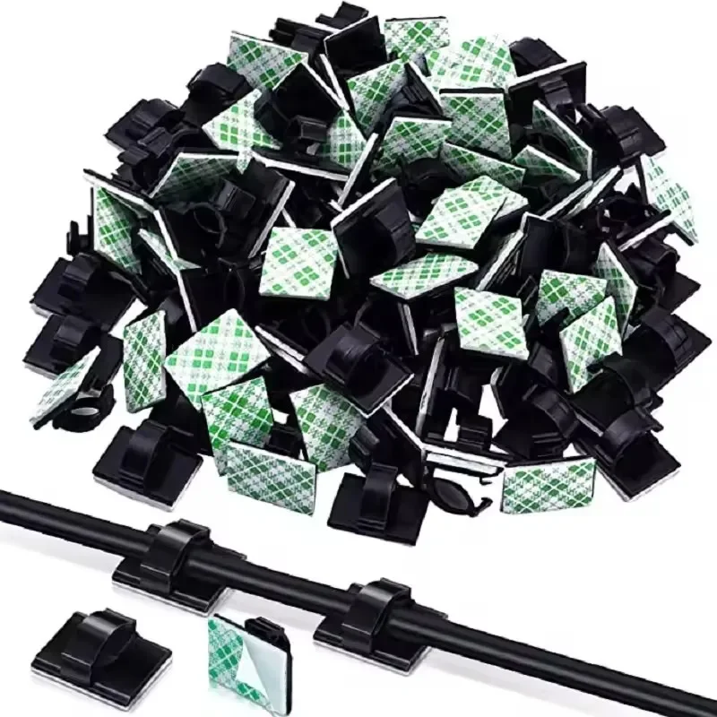 粘着式カーケーブル充電ケーブル固定具、ワイヤークリップ、壁掛 - Cable Organizer のレビューと価格