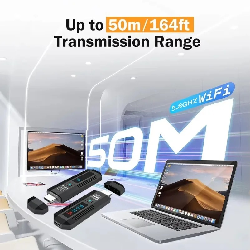 HDMI対応ワイヤレスエクステンダー 50M 1080P 6 - Hdmi Adapter のレビューと価格