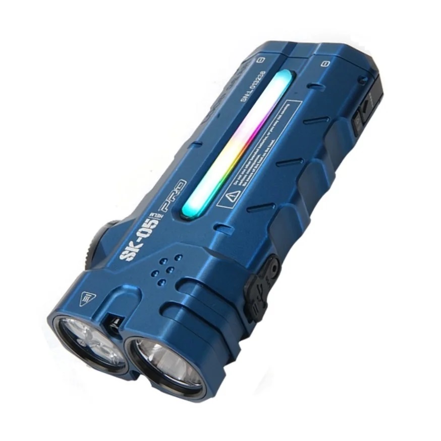 強力なフラット LED 懐中電灯 4360LMS、8000m - Power Bank のレビューと価格