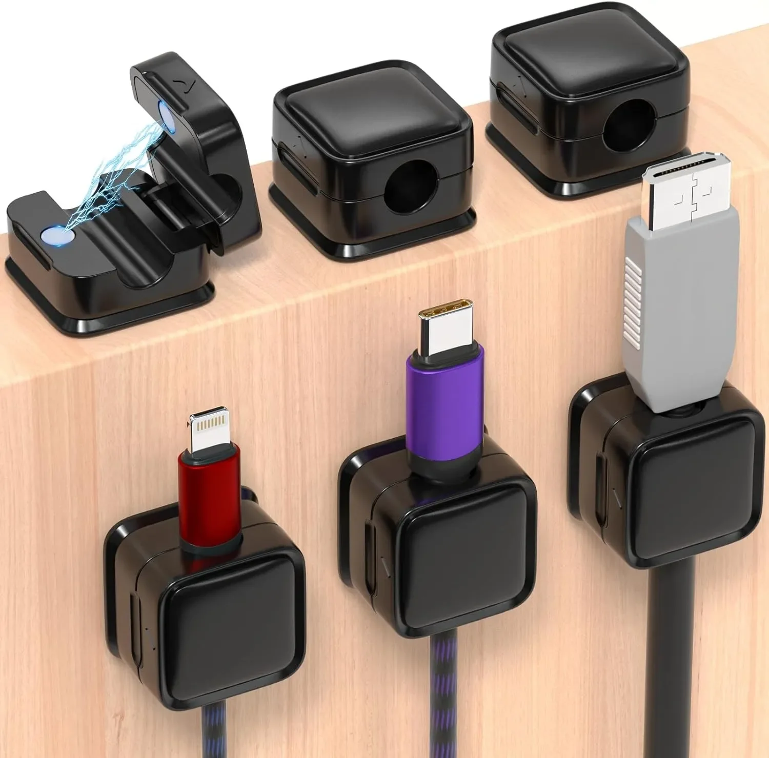小型ケーブル整理ホルダー。磁石付きで、滑らかな調整が可能。デ - Cable Organizer のレビューと価格
