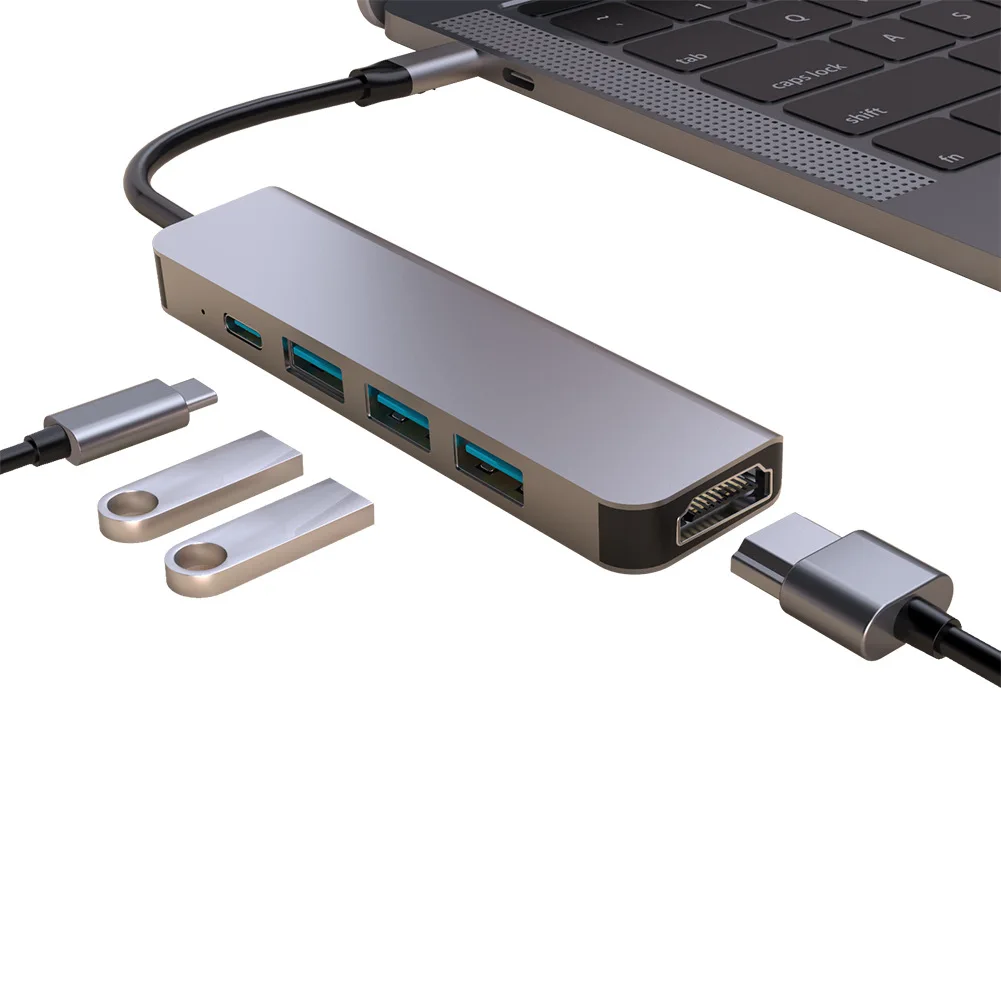 TYPE-C 5-in-1 ドッキングステーション USB  - Usb Hub のレビューと価格