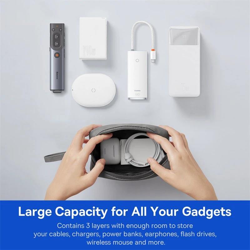 ポータブルケーブル充電器バッグ 小型電子機器デジタルオーガナ - Power Bank のレビューと価格
