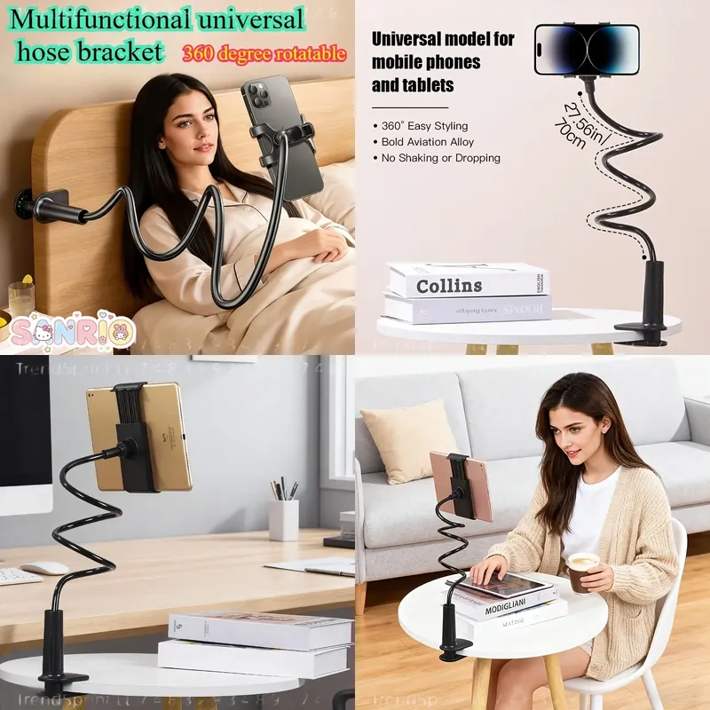 360度フレキシブルホース式スマホホルダー、タブレットスタン - Phone Holder のレビューと価格