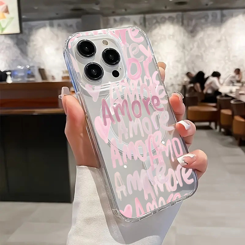 Amore-Love ロマンティックピンクレタリング iPh - Wireless Charger のレビューと価格