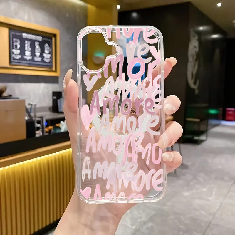 Amore-Love ロマンティックピンクレタリング iPh - Wireless Charger のレビューと価格