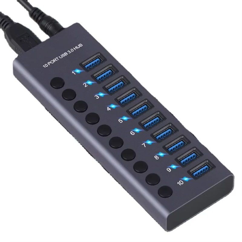 10ポート、アルミニウム合金製、高速5Gbps USB 3. - Usb Hub のレビューと価格