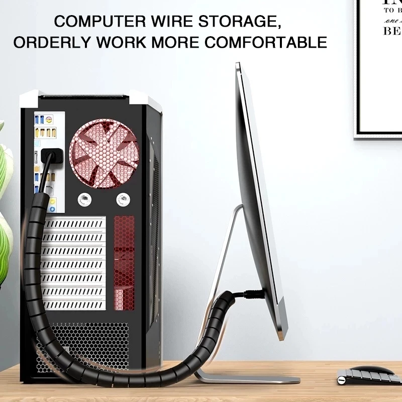 2メートル長のケーブル管理用コンピューターワイヤーコードスリ - Cable Organizer のレビューと価格
