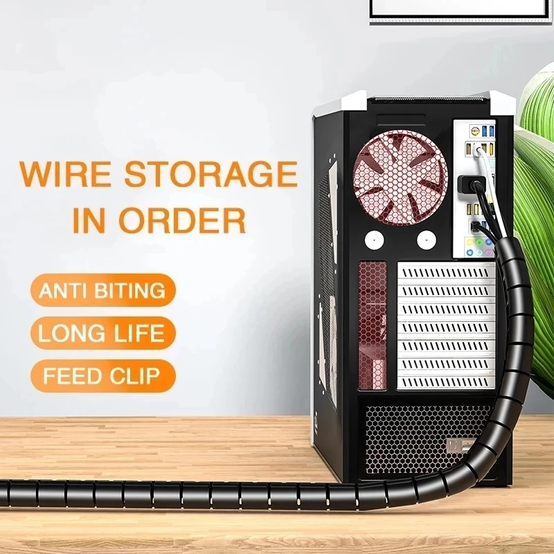 2メートル長のケーブル管理用コンピューターワイヤーコードスリ - Cable Organizer のレビューと価格