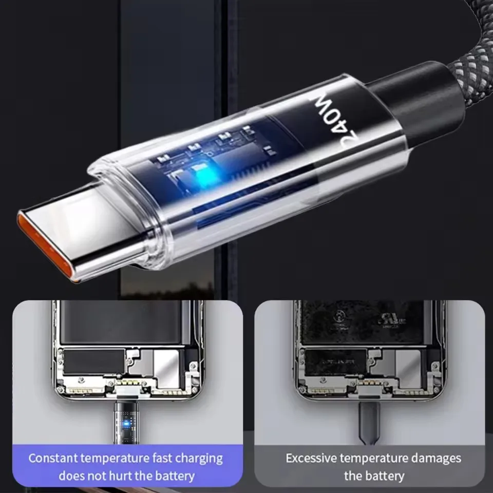 240W ナイロン製 USB Type-C 超急速充電ケーブ - Usb Charger のレビューと価格
