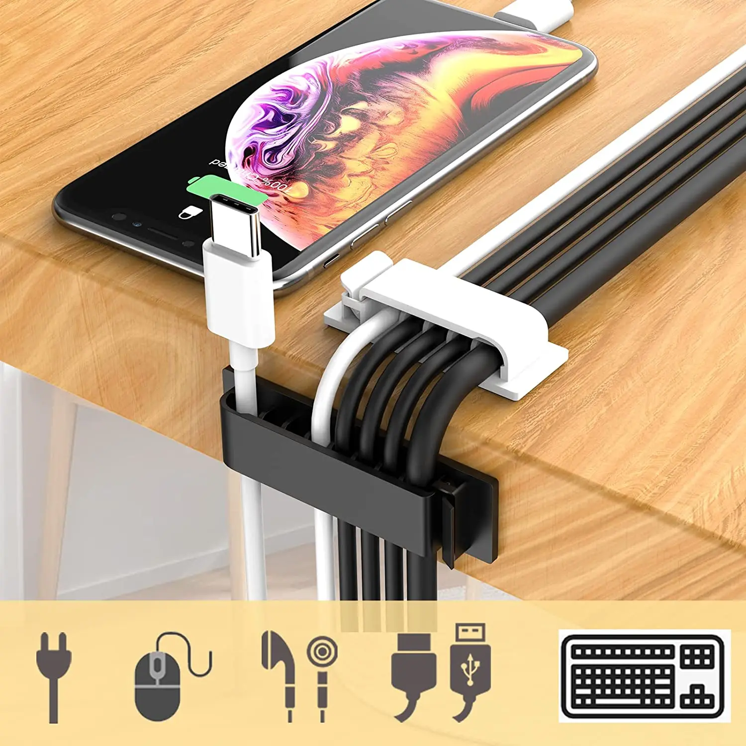 ケーブルオーガナイザー、コードマネジメント、ワイヤーホルダー - Cable Organizer のレビューと価格