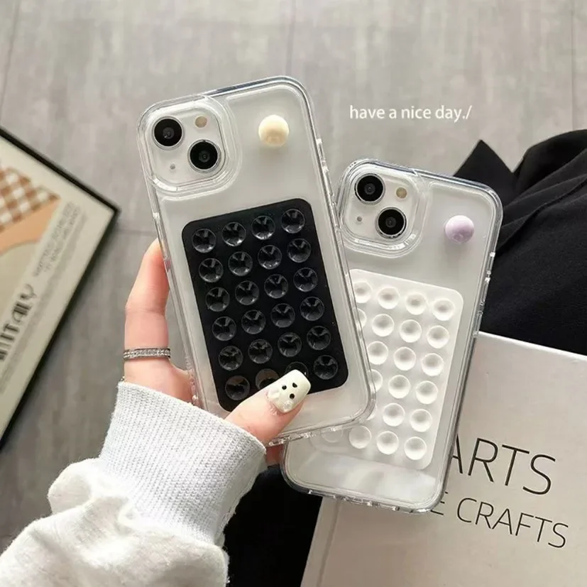 正方形のシリコン製吸盤式スマホスタンドパッド。多機能で、壁に - Phone Holder のレビューと価格